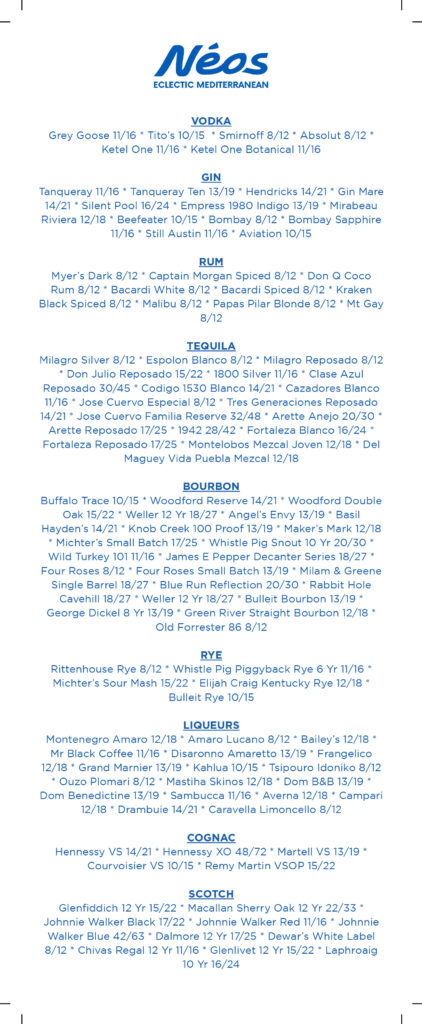 Drink Menu